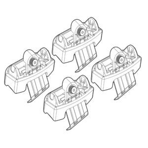 Nordrive Πόδια για Μπάρες Οροφής Kit Άκρα-Πόδια για Μπάρες Nissan Qashqai 2014 4τμχ 4τμχ Κωδικός: N21160