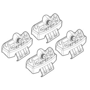 Nordrive Πόδια για Μπάρες Οροφής Kit Άκρα-Πόδια για Μπάρες Citroen C1 5d / Peugeot 108 5d / Aygo 5d 2014 Peugeot 108 Toyota Aygo Citroen C1 4τμχ Κωδικός: N21169