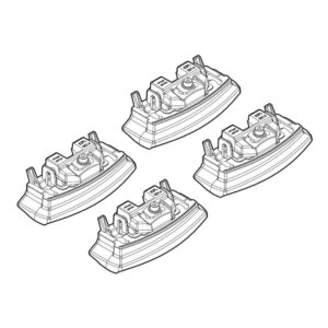 Nordrive Πόδια για Μπάρες Οροφής Kit Άκρα-Πόδια για Μπάρες Hyundai i20 3D/5D 2014 4τμχ Hyundai i20 4τμχ Κωδικός: N21174