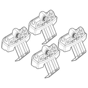 Nordrive Πόδια για Μπάρες Οροφής Kit Άκρα-Πόδια για Μπάρες Renault Megane Iv 5d 2016 Renault Megane 4τμχ Κωδικός: N21189