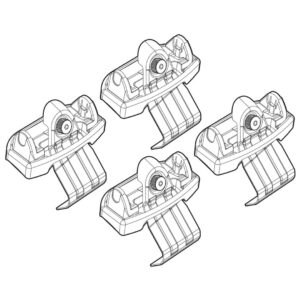 Nordrive Πόδια για Μπάρες Οροφής Kit Άκρα-Πόδια για Μπάρες Landrover Discovery Sport 5d 2015 Land Rover Discovery Sport 4τμχ Κωδικός: N21191