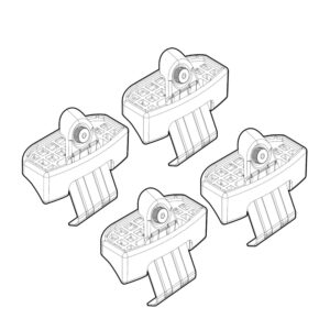 Nordrive Πόδια για Μπάρες Οροφής 4τμχ Κωδικός: N21253