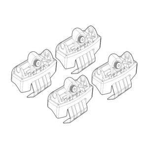 Nordrive Πόδια για Μπάρες Οροφής 4τμχ Κωδικός: N21261