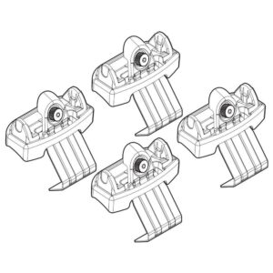 Nordrive Πόδια για Μπάρες Οροφής 4τμχ Κωδικός: N21267