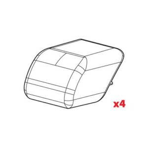 Nordrive Ανταλλακτικά Καπάκια για Μεταλλικές Μπάρες Οροφής Quadra 4τμχ Κωδικός: N99995