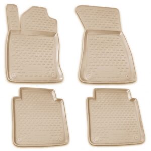 Novline Σετ Μπροστινά και Πίσω Πατάκια 4τμχ για Audi A8 2002-2009 Μπεζ Κωδικός: NLC.04.13.212K