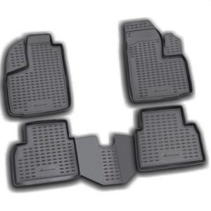 Novline Σετ Μπροστινά και Πίσω Πατάκια 4τμχ Τύπου Σκαφάκι για Fiat Doblo 2009+ Μαύρα Κωδικός: NLC.15.18.210