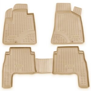 Novline Σετ Μπροστινά και Πίσω Πατάκια 4τμχ Τύπου Σκαφάκι για Hyundai Santa Fe 2006-2010 Μπεζ Κωδικός: NLC.20.18.212K