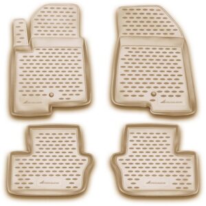 Novline Σετ Μπροστινά και Πίσω Πατάκια 4τμχ Τύπου Σκαφάκι 2007+ Μπεζ Κωδικός: NLC.24.02.212