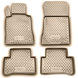 Novline Σετ Μπροστινά και Πίσω Πατάκια 4τμχ Τύπου Σκαφάκι 2004+ Μπεζ Κωδικός: NLC.34.30.212K