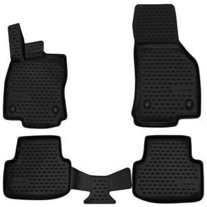 Novline Σετ Μπροστινά και Πίσω Πατάκια 4τμχ Τύπου Σκαφάκι για Audi A3 2012-2016 Μαύρα Κωδικός: NLC.3D.04.20.210K