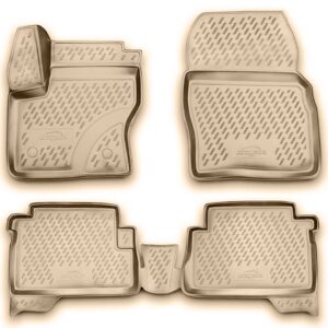 Novline Σετ Μπροστινά και Πίσω Πατάκια 4τμχ Τύπου Σκαφάκι για Ford Kuga 2013-2019 Μπεζ Κωδικός: NLC.3D.16.42.212