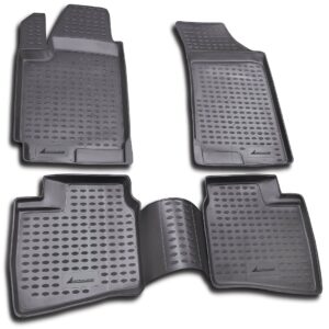 Novline Σετ Μπροστινά και Πίσω Πατάκια 4τμχ Τύπου Σκαφάκι για Hyundai Elantra 2007-2011 Γκρι Κωδικός: NLC.3D.20.21.211