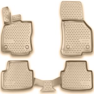 Novline Σετ Μπροστινά και Πίσω Πατάκια 4τμχ Τύπου Σκαφάκι για Skoda Octavia 2013-2020 Μπεζ Κωδικός: NLC.3D.45.16.212K