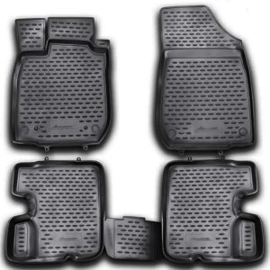 Novline Σετ Μπροστινά και Πίσω Πατάκια 4τμχ Τύπου Σκαφάκι για Dacia Sandero 2012+ Γκρι Κωδικός: NLC.41.18.211KN