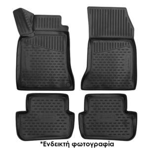 ΠΑΤΑΚΙΑ ΣΕ ΣΚΑΦΗ TPE ΛΑΣΤΙΧΟ ΓΙΑ TOYOTA IQ 01/2009+  ΣΕ ΜΑΥΡΟ ΧΡΩΜΑ NOVLINE - 4 ΤΕΜ.