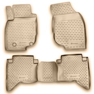 Novline Σετ Μπροστινά και Πίσω Πατάκια 4τμχ Τύπου Σκαφάκι για Toyota Hilux 2011-2015 Μπεζ Κωδικός: NLC.48.52.212K