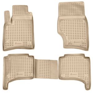 Novline Σετ Μπροστινά και Πίσω Πατάκια 4τμχ Τύπου Σκαφάκι για Volkswagen Touareg Μπεζ Κωδικός: NLC.51.01.212