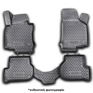 ΠΑΤΑΚΙΑ ΣΕ ΣΚΑΦΗ TPE ΛΑΣΤΙΧΟ ΓΙΑ VW GOLF 6 2009-2012  ΣΕ ΜΑΥΡΟ ΧΡΩΜΑ NOVLINE - 4 ΤΕΜ.