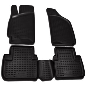 Novline Σετ Μπροστινά και Πίσω Πατάκια 4τμχ Τύπου Σκαφάκι για Daewoo Lanos 1997-2003 Μαύρα Κωδικός: NLC.08.02.210K