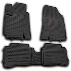 ΠΑΤΑΚΙΑ ΣΕ ΣΚΑΦΗ TPE ΛΑΣΤΙΧΟ ΓΙΑ HYUNDAI i20 2008-2014  ΣΕ ΜΑΥΡΟ ΧΡΩΜΑ NOVLINE - 4 ΤΕΜ.