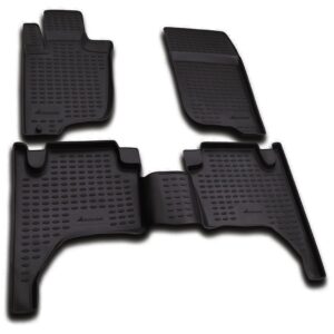 Novline Σετ Μπροστινά και Πίσω Πατάκια 4τμχ Τύπου Σκαφάκι για Mitsubishi L200 2005-2015 Μαύρα Κωδικός: NLC.35.15.210