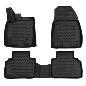 Novline Σετ Μπροστινά και Πίσω Πατάκια 4τμχ Τύπου Σκαφάκι για Ford Tourneo Courier 12/2014+ Μαύρα Κωδικός: NLC.3D.16.68.210K