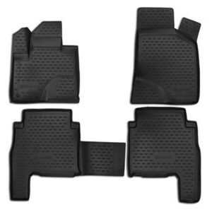 Novline Σετ Μπροστινά και Πίσω Πατάκια 4τμχ Τύπου Σκαφάκι για Hyundai Santa Fe 2007-2012 Μαύρα Κωδικός: NLC.3D.20.37.210