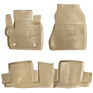 Novline Σετ Μπροστινά και Πίσω Πατάκια 3τμχ Τύπου Σκαφάκι 2008 Μπεζ Κωδικός: NLC.48.23.212K