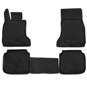 Novline Σετ Μπροστινά και Πίσω Πατάκια 4τμχ Τύπου Σκαφάκι για BMW Σειρά 7 2008-2015 Μαύρα Κωδικός: NLC.05.28.210K