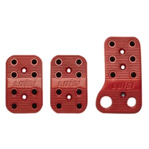 Luisi Σετ Πεταλιέρες Αυτοκινήτου Universal Αλουμινίου Κόκκινες 3τμχ Κωδικός: PE222/85