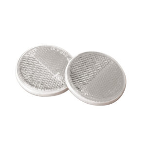 Lampa Ανακλαστήρας Φορτηγού Ανακλαστήρες Euro-Norm Λευκοί Στρογγυλοί Αυτοκόλλητοι 65mm 2τμχ Κωδικός: L2054.4