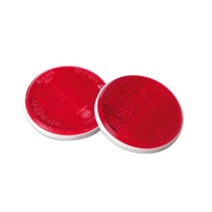 Lampa Ανακλαστήρας Φορτηγού Ανακλαστήρες Euro-Norm Κόκκινοι Στρογγυλοί Αυτοκόλλητοι 65mm 2τμχ Κωδικός: L2054.6
