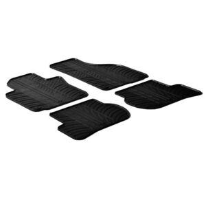 Lampa Σετ Μπροστινά και Πίσω Πατάκια 4τμχ Τύπου Σκαφάκι για Skoda Octavia Μαύρα Κωδικός: L2442.1