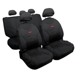 Lampa Σετ Καλύμματα Αυτοκινήτου 9τμχ Βελουτέ Drive Jeans Μαύρα