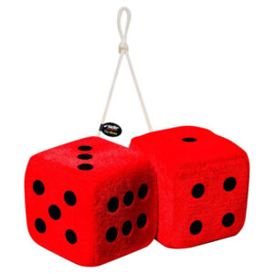 Simoni Racing Big Διακοσμητικά Ζάρια Αυτοκινήτου Κόκκινα Κωδικός: SRBD/R