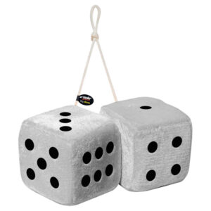 Simoni Racing Big Διακοσμητικά Ζάρια Αυτοκινήτου Λευκά Κωδικός: SRBD/W