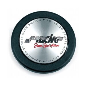 Simoni Racing Μπουτόν Κόρνας Αυτοκινήτου Μαύρο/Χρώμιο 2pin Κωδικός: SR1/C