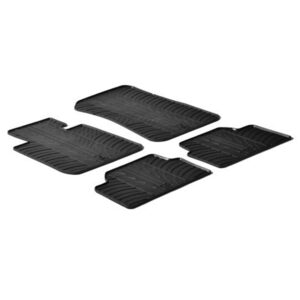 Lampa Σετ Μπροστινά και Πίσω Πατάκια 4τμχ Τύπου Σκαφάκι για BMW Σειρά 1 Μαύρα Κωδικός: L2443.1