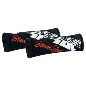 Simoni Racing Μαξιλαράκια Ζώνης Αυτοκινήτου Cut Microfibra Μαύρα 2τμχ Κωδικός: SRCC3/N