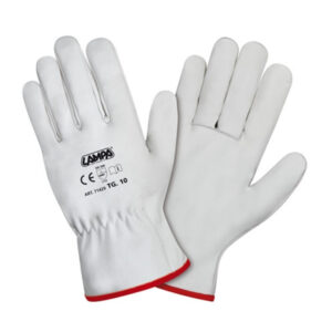 Lampa Γάντια Εργασίας Οδηγού Λευκά Δερμάτινα