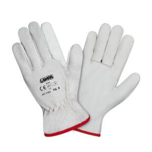 Lampa Γάντια Εργασίας Οδηγού Λευκά Δερμάτινα