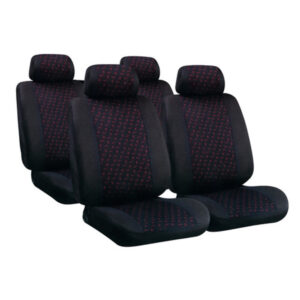 Lampa Σετ Καλύμματα Αυτοκινήτου 8τμχ Πολυεστερικά Glamur Basic-Fit Μαύρα