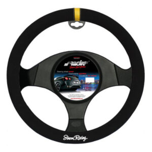 Simoni Racing Κάλυμμα Τιμονιού Αυτοκινήτου με Διάμετρο 37-39εκ. Μικροϊνών Μαύρο
