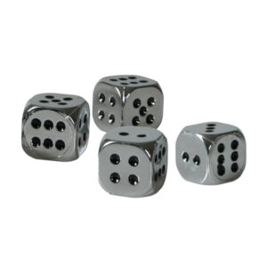 Lampa Καπάκια Βαλβίδων Ελαστικών Αυτοκινήτου Ζάρια Ζάρια Ασημί 4τμχ Κωδικός: L0246.4