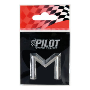 Lampa Αυτοκόλλητο Γράμμα Αυτοκινήτου "M" 2.6cm σε Ασημί Χρώμα Κωδικός: L0707.3