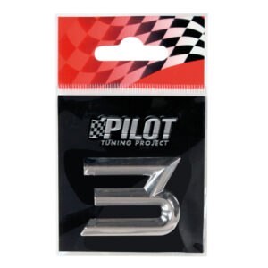 Lampa Αυτοκόλλητος Αριθμός Αυτοκινήτου 3D "3" 2.6cm σε Ασημί Χρώμα Κωδικός: L0709.0