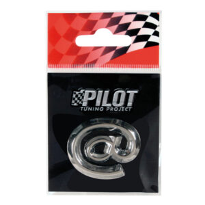 Lampa Αυτοκόλλητο Γράμμα Αυτοκινήτου 2.6 x 2.6cm σε Ασημί Χρώμα Κωδικός: L0709.8