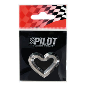 Lampa Αυτοκόλλητο Γράμμα Αυτοκινήτου Heart 2.6cm σε Ασημί Χρώμα Κωδικός: L0710.8