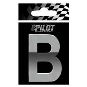 Lampa Αυτοκόλλητο Γράμμα Αυτοκινήτου "B" Type 4 7cm σε Ασημί Χρώμα Κωδικός: L0711.1